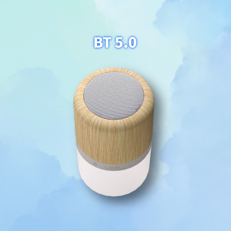 Environmentally Mini Portable Luminous Bamboo Speaker with lights