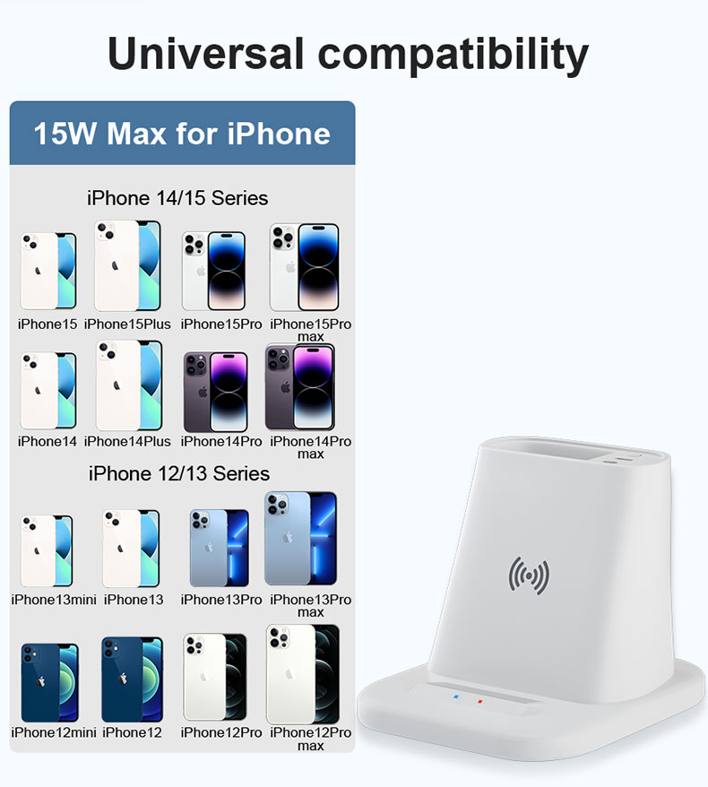15W pen holder wireless charger compatibility