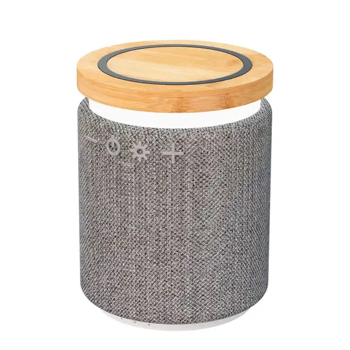 LED Light Lamp BT Speaker Fast Wireless Charger Station