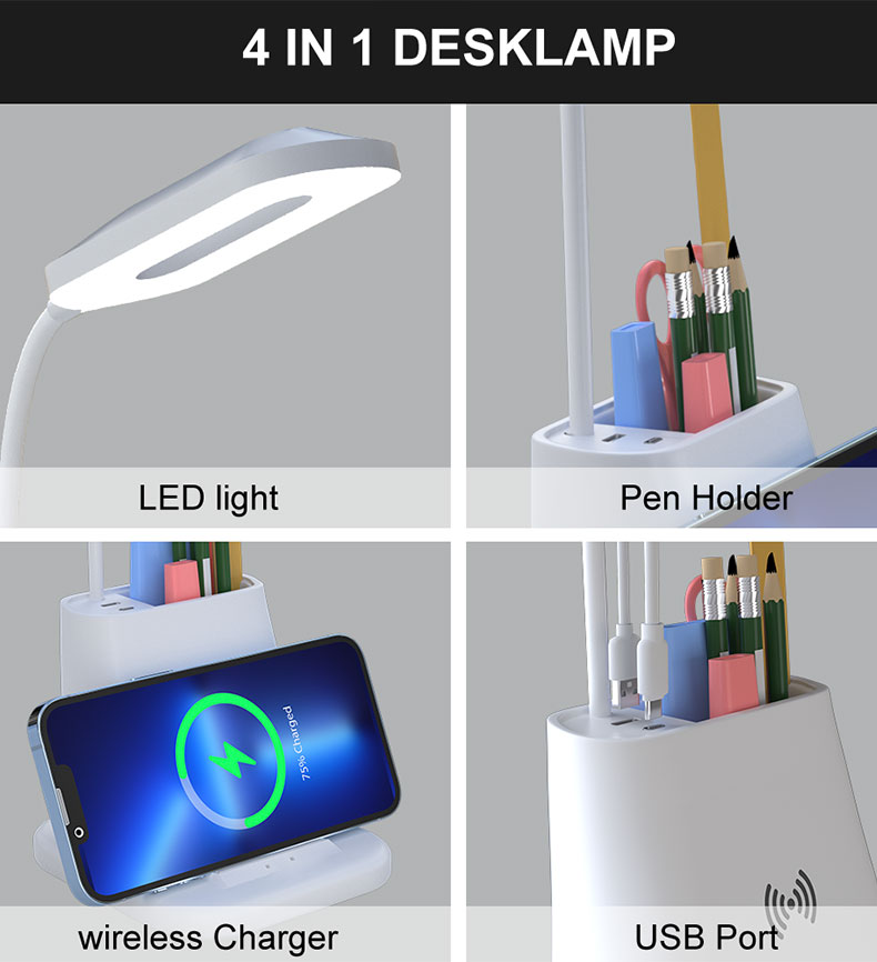 5-1 Wireless Charger Desk Lamp