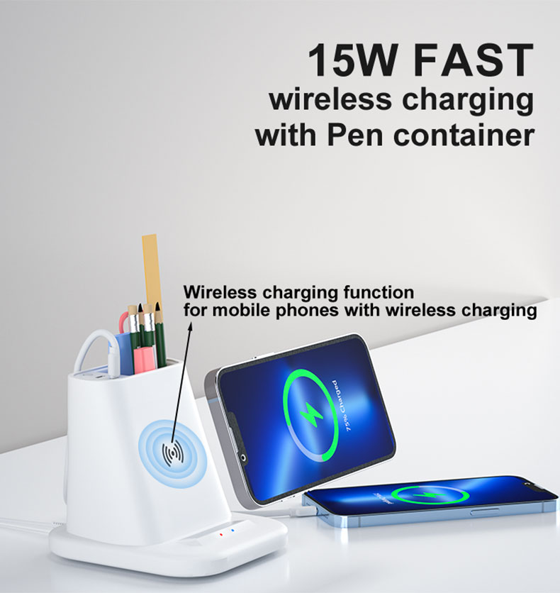 15W pen holder wireless charger