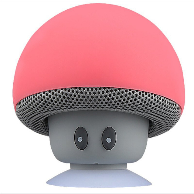 Portable Mini Wireless Mushroom Speaker with Suction Cup