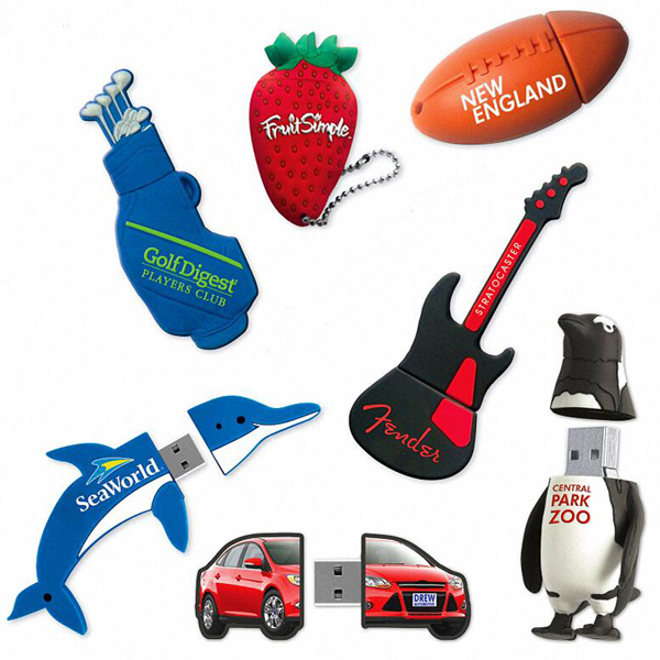 Custom-shaped USB flash drive