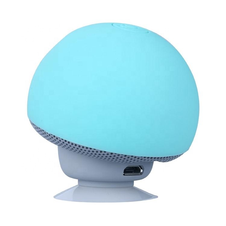 Portable Mini Wireless Mushroom Speaker with Suction Cup