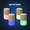 Environmentally Mini Portable Luminous Bamboo Speaker with lights