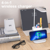 5 In 1 Wireless Charging Station Qi 15w Fast Portable Pen Holder Wireless Charger