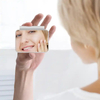 Mini Collapsible Type-C 3 In 1 Wireless Charger With Makeup Mirror