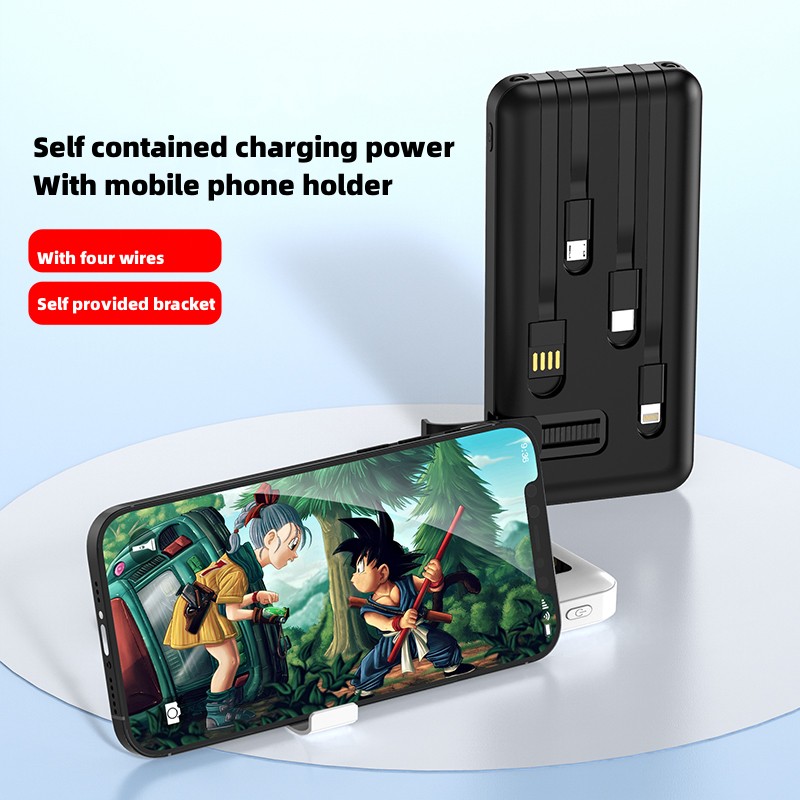 10000mah Power Bank Outdoors Travel Mobile Charger Power Bank with Cable