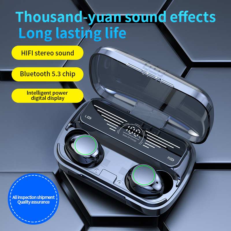 BQ10 Led Display Mobile Phone Tws True Wireless Earbuds 
