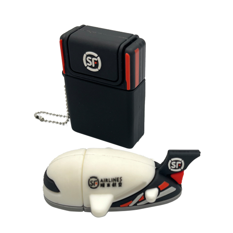 Aircraft Custom Shapes Daily Use PVC USB Flash Drive