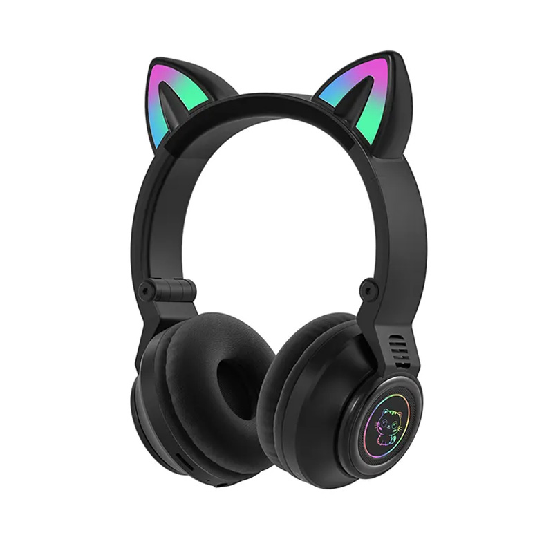 Cat Ear Headset Stereo Wireless Stereo Cute Pink Headphones