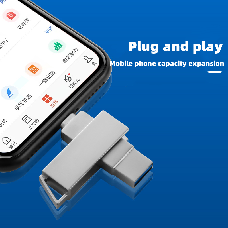 OTG Metal Rotating High capacity laptop Usb Flash Drive 
