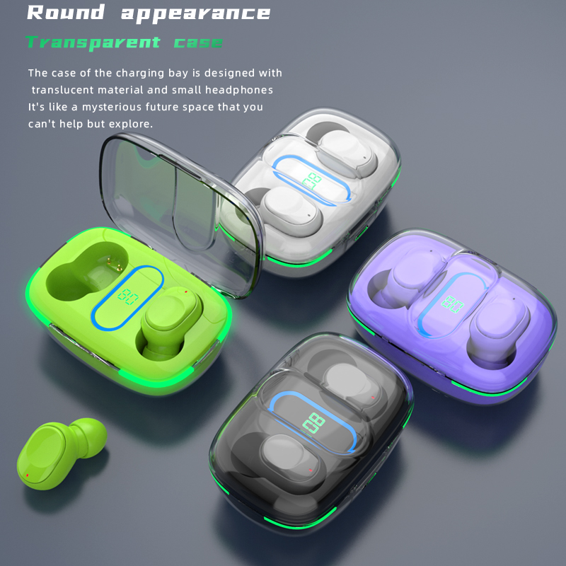 Y90 Wireless Transparent Cover Earbuds Mobile Phone Long-lasting battery Earphones