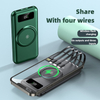 Dual USB Output Wireless Charger Power Bank 10000mah with 4 Cable