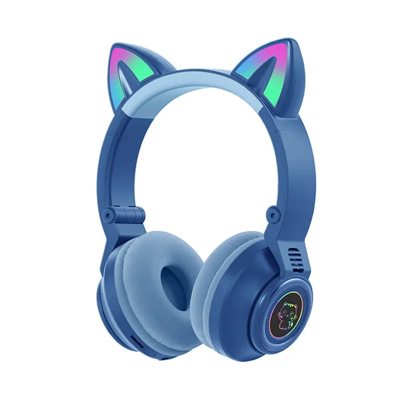 Cat Ear Headset Stereo Wireless Stereo Cute Pink Headphones