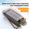 10000mah High Capacity Recyclable Solar Power Bank with Led Display