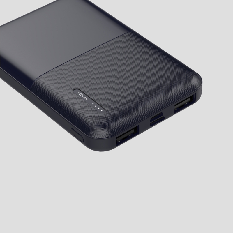 Dual Usb Output Ultra Slim Mobile Phone 5000mah Power Bank
