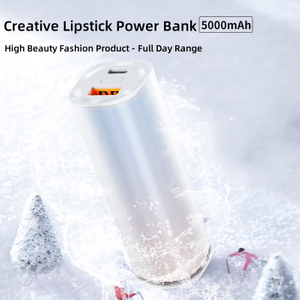 Creative Lipstick 5000mah Battery Portable Mini Size Power Bank