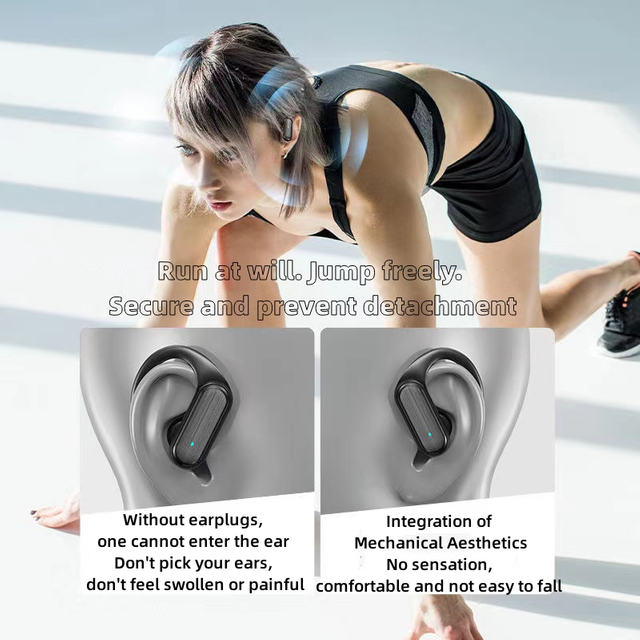 Bluetooth 5.3 Earbuds IPX7 Waterproof Earbuds True Wireless Open Ear Earbuds with Earhooks 