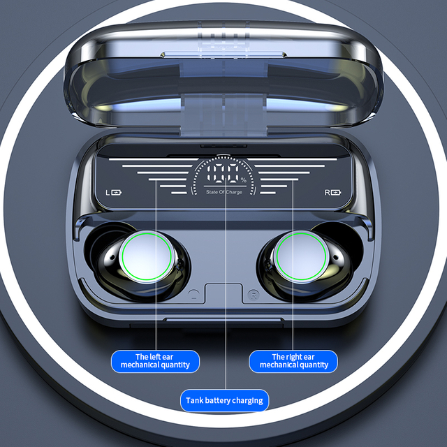 BQ10 Led Display Mobile Phone Tws True Wireless Earbuds 
