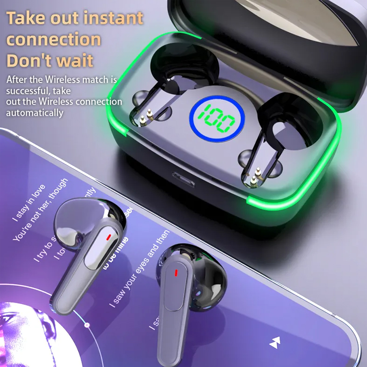 M80 TWS Colorful Led In-Ear Games Earbuds
