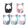 New Girls Cute Pink Foldable Cat Ear Headset For Kids