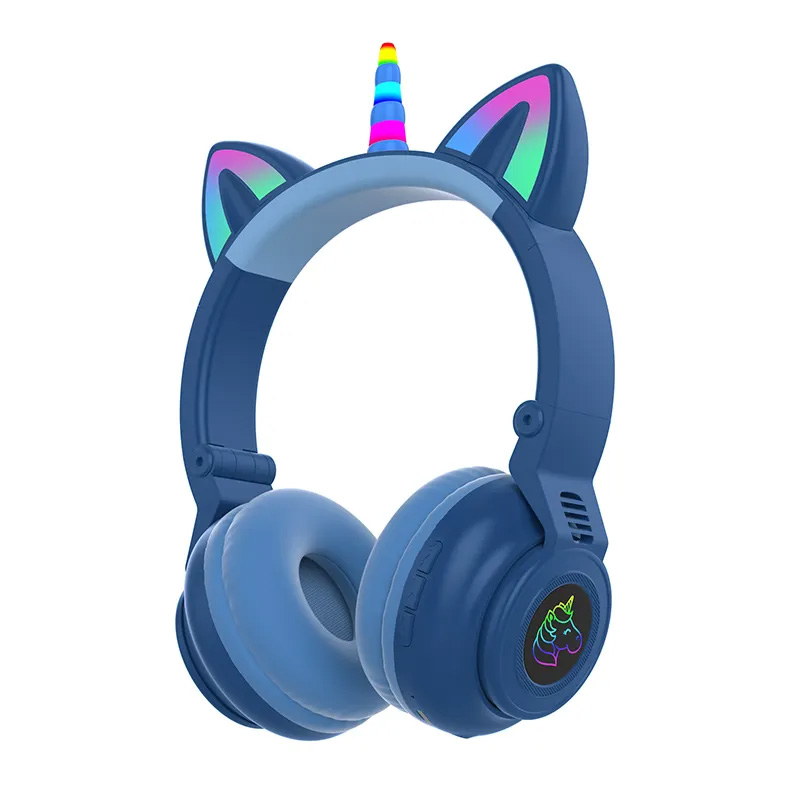 Customized Over Head Headset Cute Cat Ear Wireless Noise-cancelling Headphone