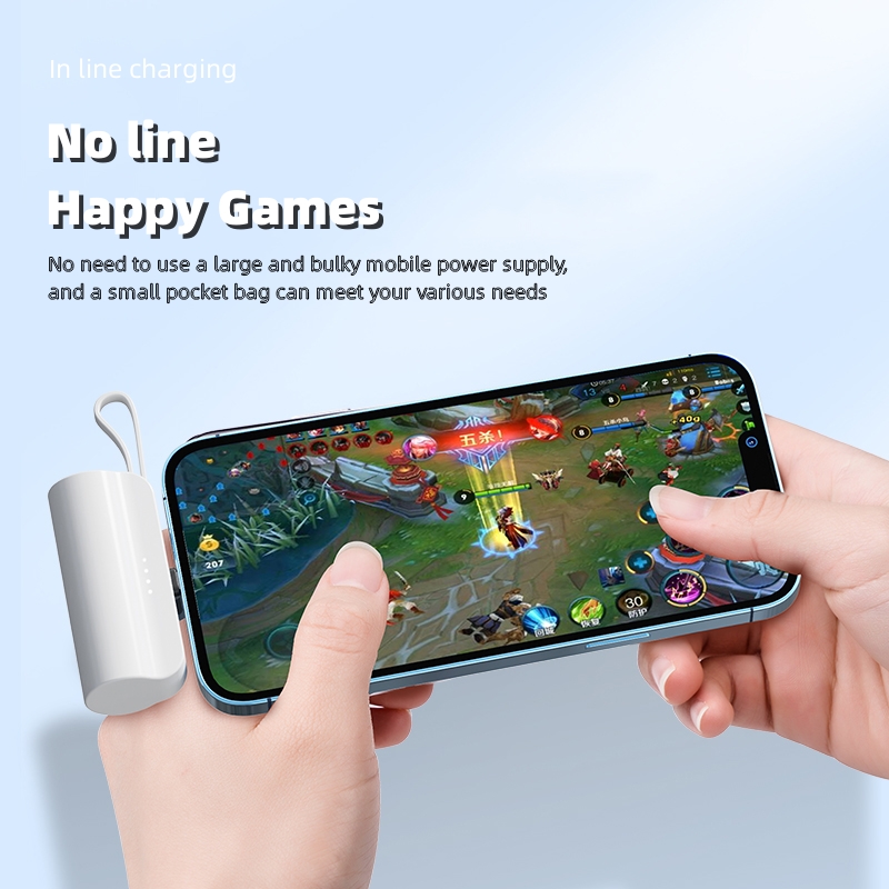 Travel Camping Mini Pocket 5000mah Emergency Charger Power Bank with Cable
