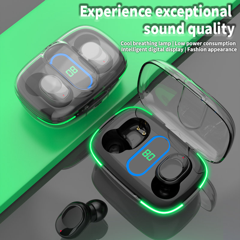 Y90 Wireless Transparent Cover Earbuds Mobile Phone Long-lasting battery Earphones