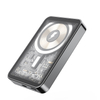 Transparent Type C Magnetic Wireless Charging Power Bank 5000mah