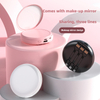10000mah Round Mirror Power Bank With Led Makeup Mirror