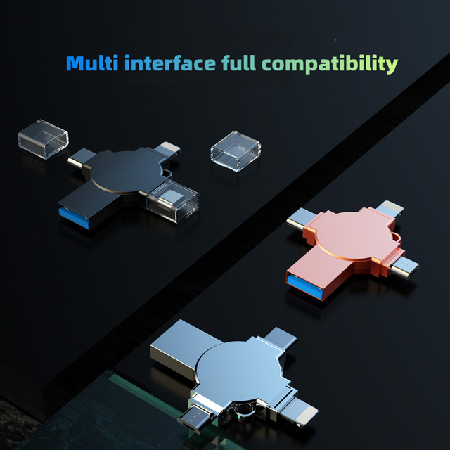 Y04 4 in 1 OTG High Capacity Fashion Metal 16MB-256GB Usb Flash Drive