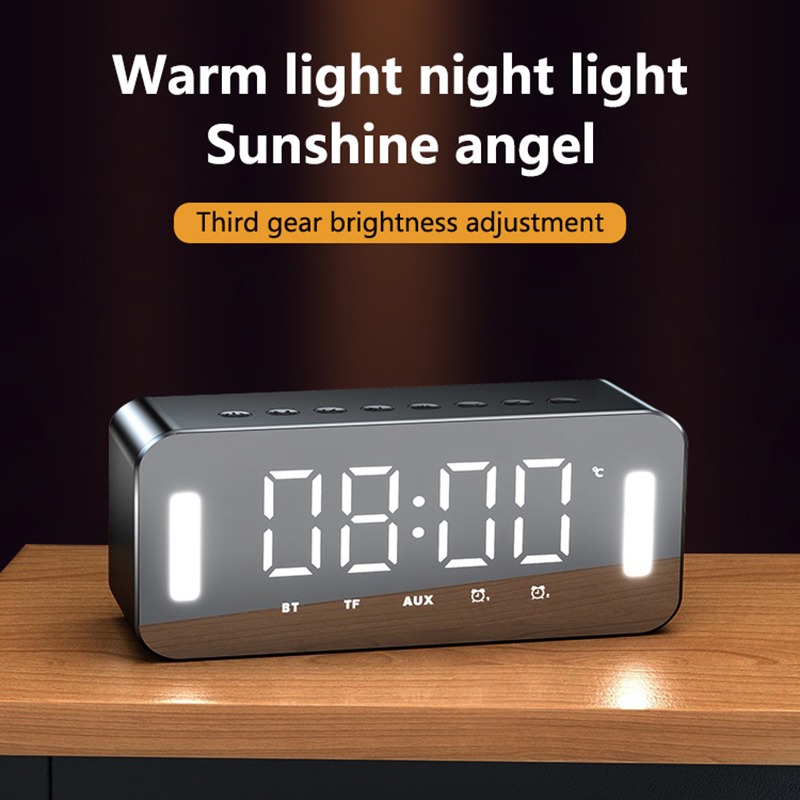 Wireless Alarm Clock Bluetooth Speaker 