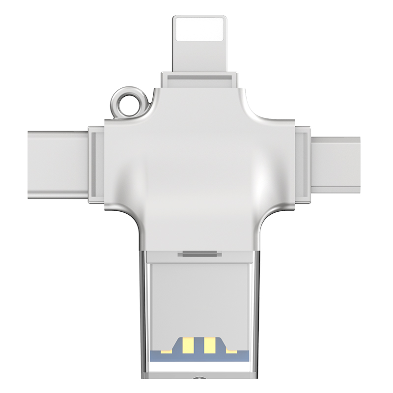 4 in 1 Commercial Metal USB Flash Drive for Share Videos
