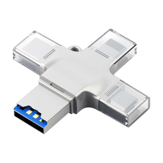 4 in 1 Commercial Metal USB Flash Drive for Share Videos
