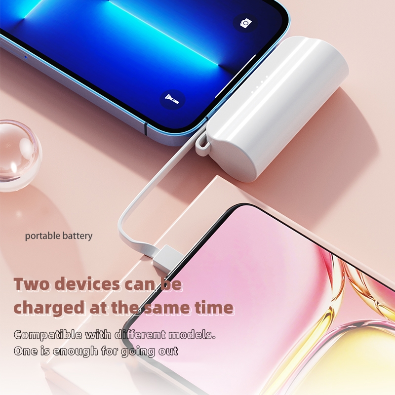 Travel Camping Mini Pocket 5000mah Emergency Charger Power Bank with Cable