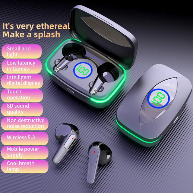 M80 TWS Colorful Led In-Ear Games Earbuds