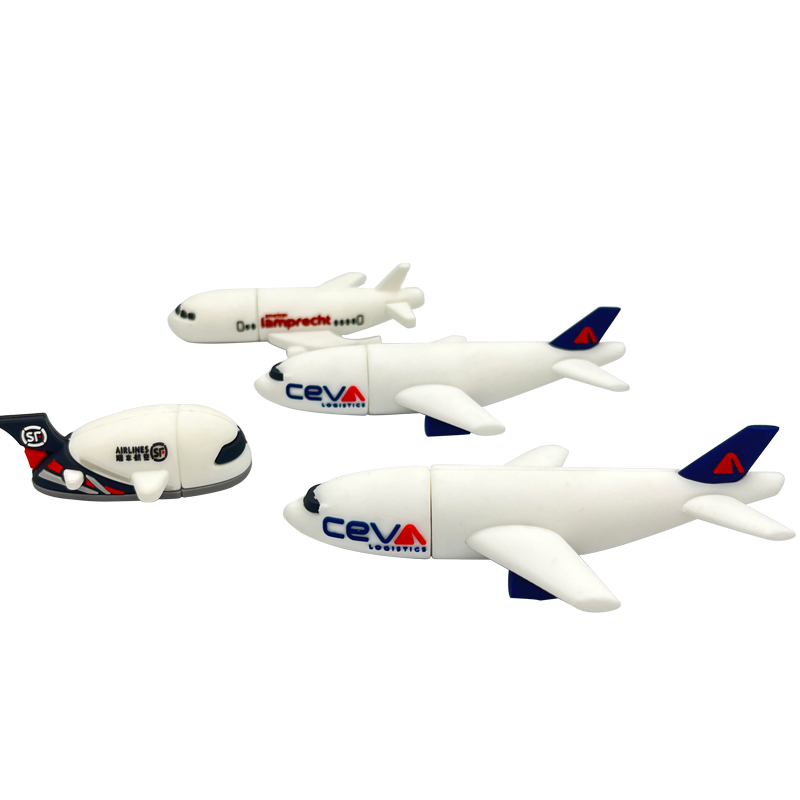 Aircraft Custom Shapes Daily Use PVC USB Flash Drive