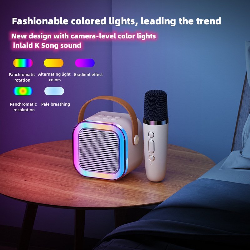 Portable Led Lamp Wireless Karaoke Speaker with Microphone from China ...