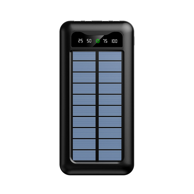 10000mah High Capacity Recyclable Solar Power Bank with Led Display