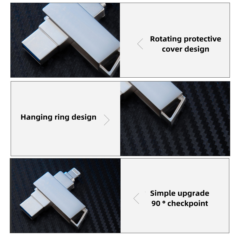 OTG Metal Rotating High capacity laptop Usb Flash Drive 