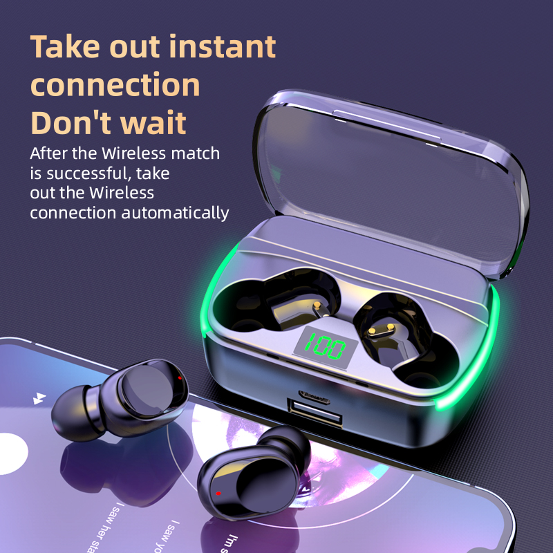 M60 True Wireless Bluetooth 5.3 Earphone Premium sound Touch Control Earbuds