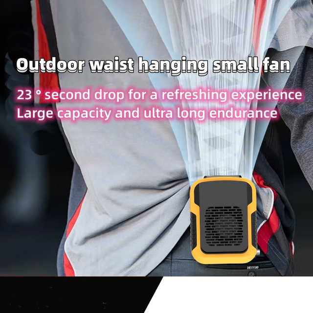Waist Hanging Mini Portable Rechargeable Waist Cooling Fan 