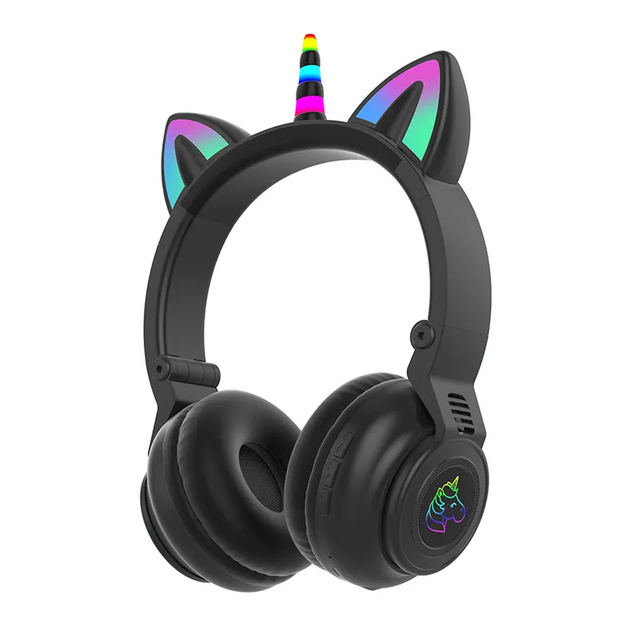 Customized Over Head Headset Cute Cat Ear Wireless Noise-cancelling Headphone