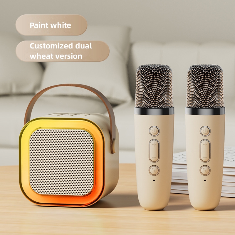 Portable Led Lamp Wireless Karaoke Speaker with Microphone