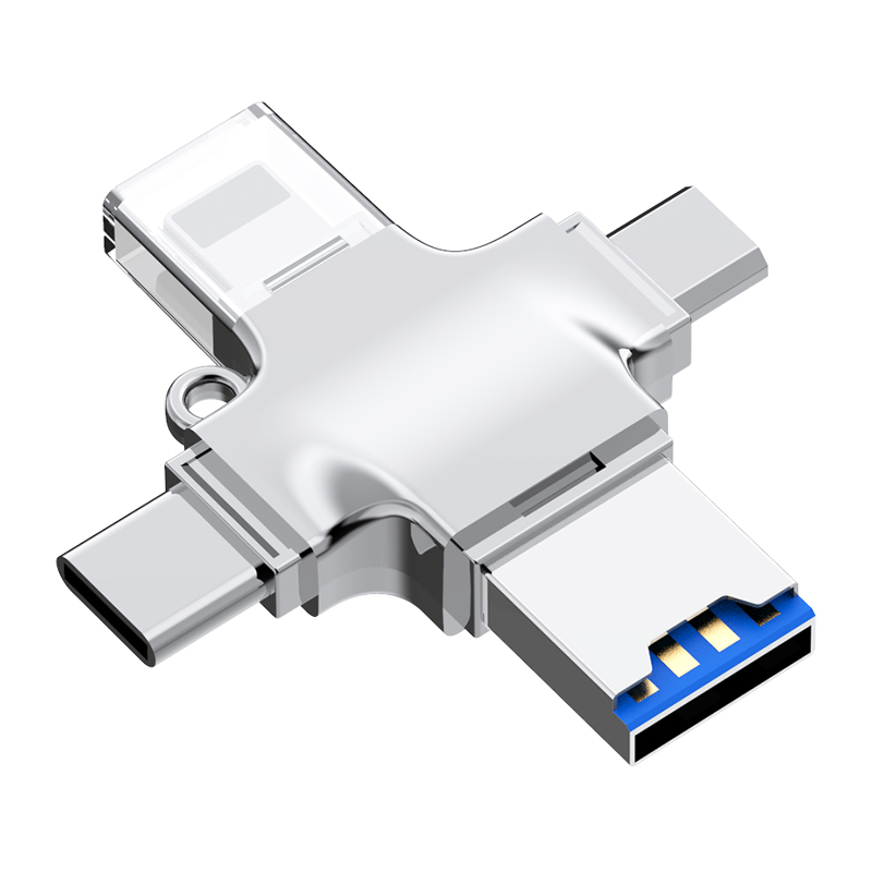 4 in 1 Commercial Metal USB Flash Drive for Share Videos