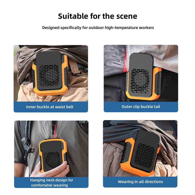 Waist Hanging Mini Portable Rechargeable Waist Cooling Fan 